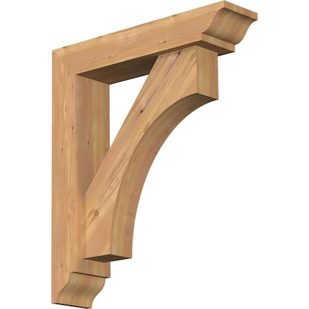 Ekena Millwork Westlake Traditional Smooth Bracket w/ Offset Brace, Western Red Cedar, 5 1/2"W x 24"D x 28"H BKT0604X24X28WTL01SWR